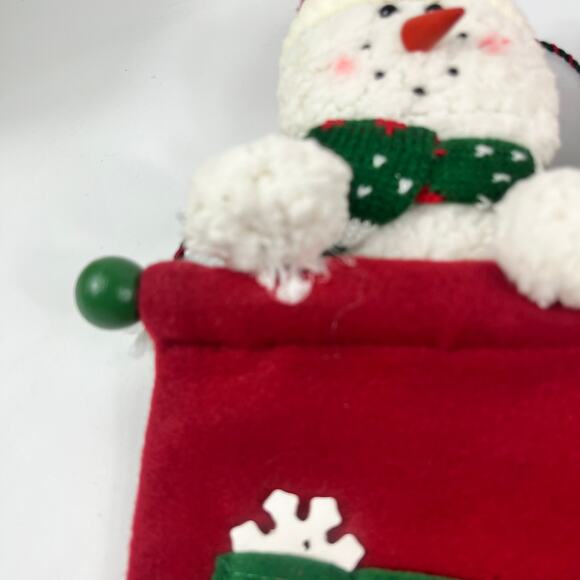 Prima Creations Hanging Advent Calendar 24 Pockets Snowman Plush Head Wall Decor - Picture 4 of 10